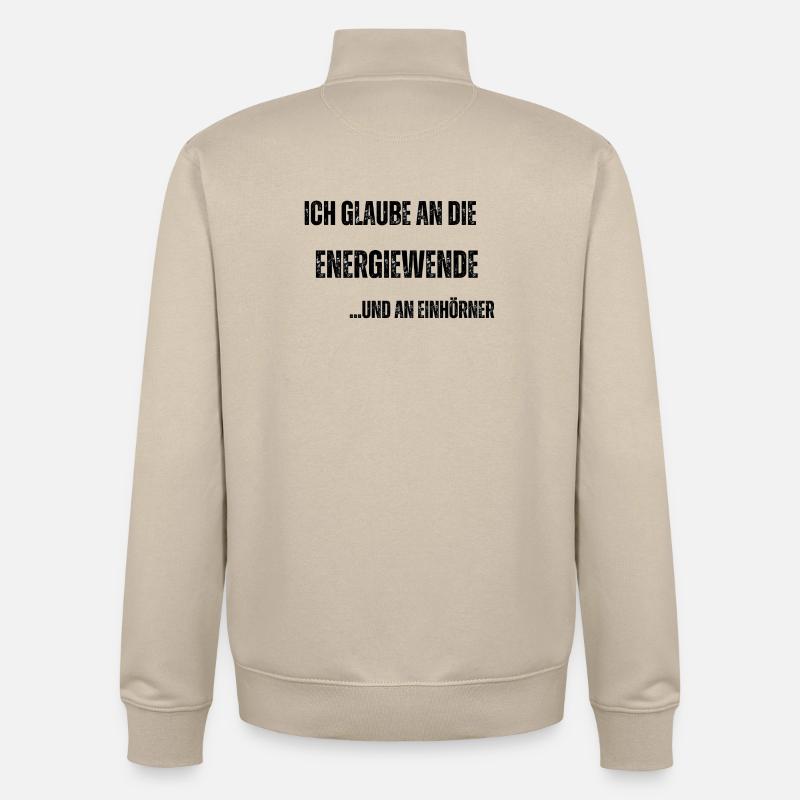 Transition énergétique - Sweat zippé unisexe en coton bio Stanley/Stella - beige crème
