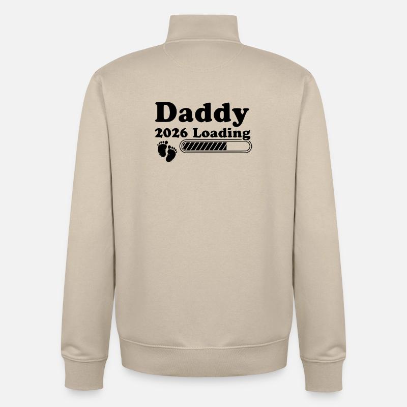 Daddy 2026 Loading - Unisex Organic Zip Sweatshirt von Stanley/Stella - Cremebeige