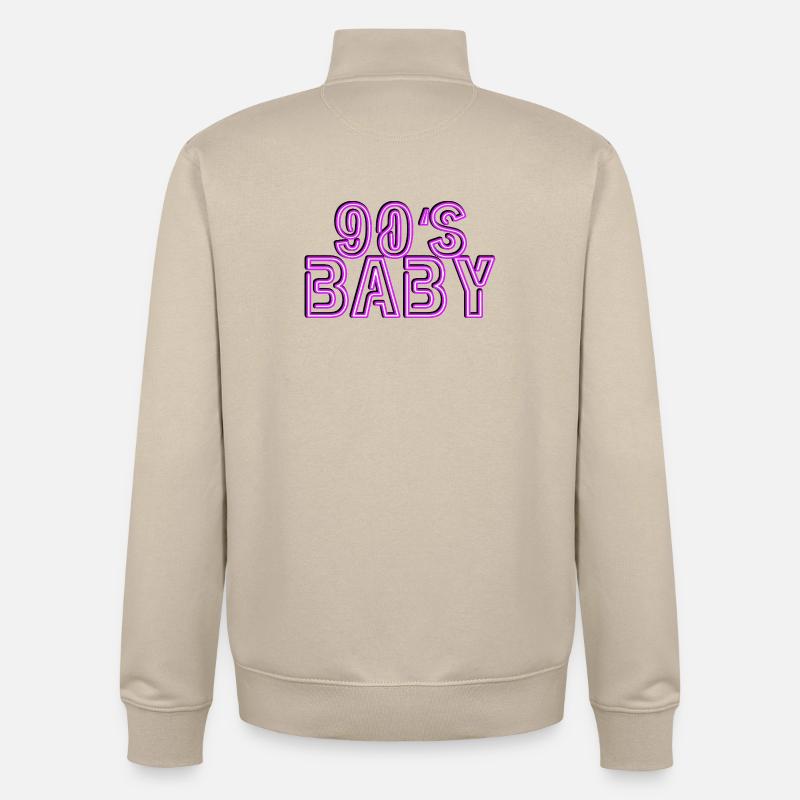 90 Bébé - Sweat zippé unisexe en coton bio Stanley/Stella - beige crème