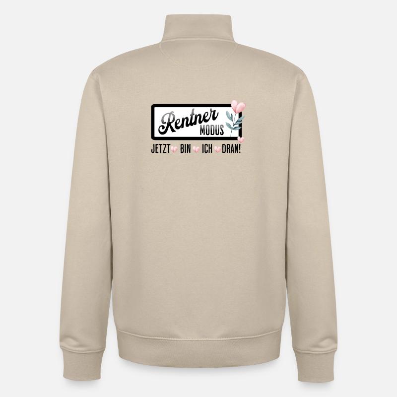 Mode retraité – Maintenant c’est mon tour - Sweat zippé unisexe en coton bio Stanley/Stella - beige crème