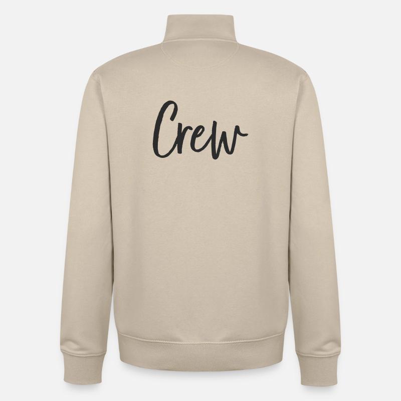 Crew Handlettering Design - Unisex Organic Zip Sweatshirt von Stanley/Stella - Cremebeige