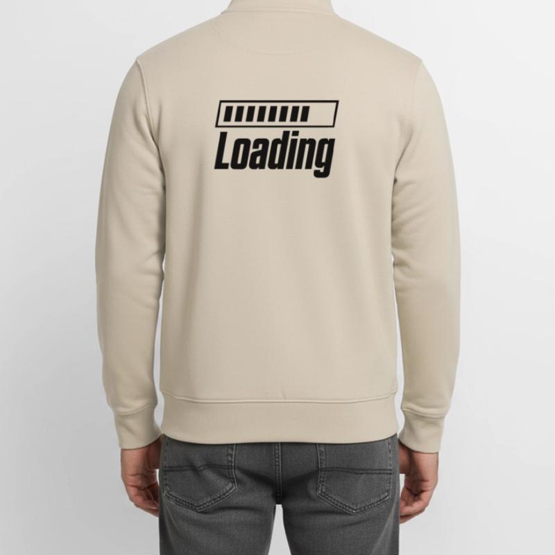 Loading Loading Bar Unisex Organic Zip Sweatshirt by Stanley/Stella