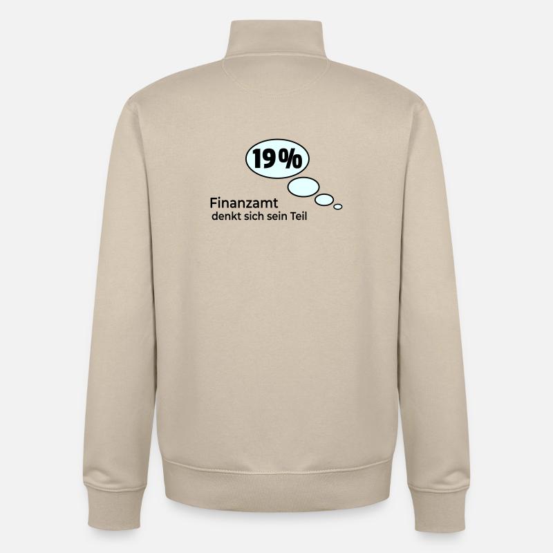 thinks his part - Unisex Organic Zip Sweatshirt by Stanley/Stella - desert dust