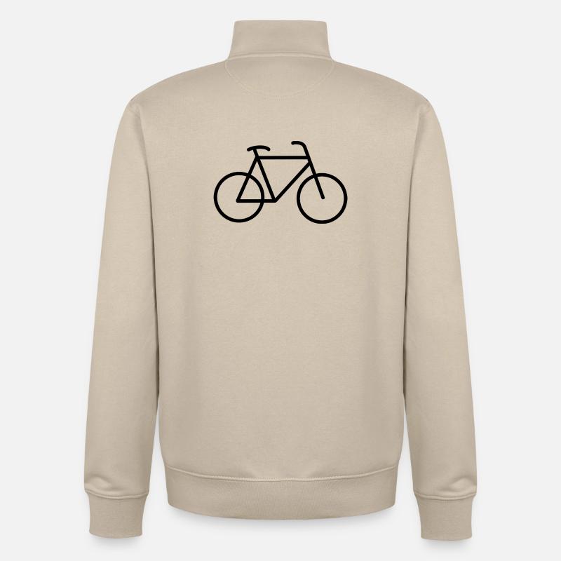 Icône du cyclisme Noir - Sweat zippé unisexe en coton bio Stanley/Stella - beige crème