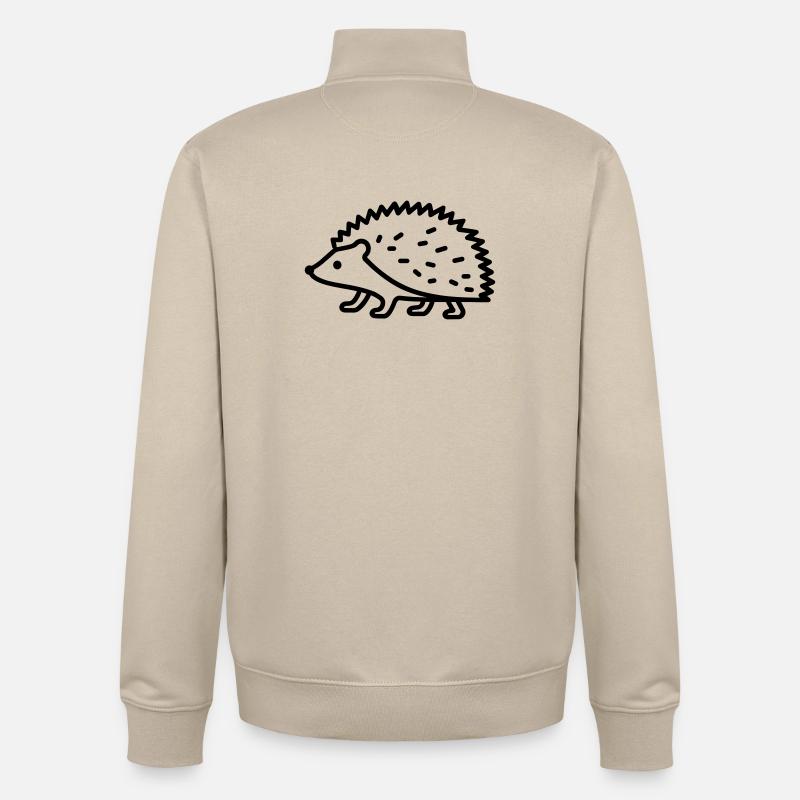 hérisson - Sweat zippé unisexe en coton bio Stanley/Stella - beige crème