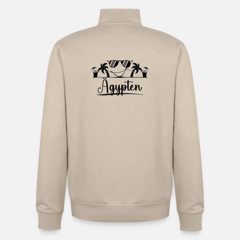 Aeggpten - Sweat zippé unisexe en coton bio Stanley/Stella - beige crème