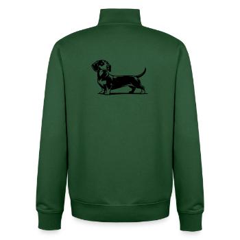 Dackel Portrait - Unisex Organic Zip Sweatshirt von Stanley/Stella - Flaschengrün - Hinten - AI Model Male 185 dark (185cm)