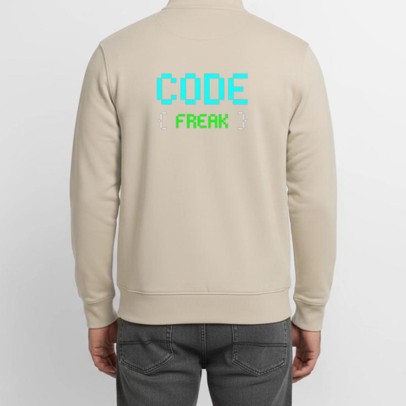 Pixel Code Freak Neon Tee Unisex Organic Zip Sweatshirt von Stanley/Stella