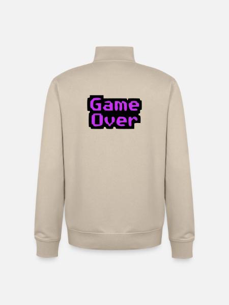  Game Over Pixel Retro - Unisex Organic Zip Sweatshirt von Stanley/Stella - Cremebeige