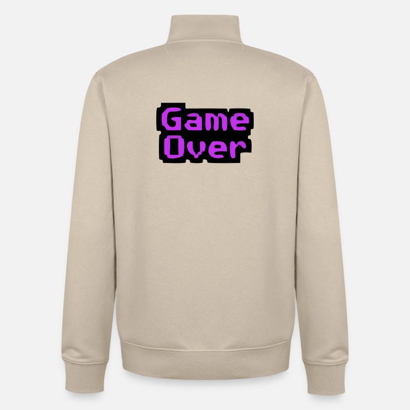 Game Over Pixel Retro - Unisex Organic Zip Sweatshirt by Stanley/Stella - desert dust