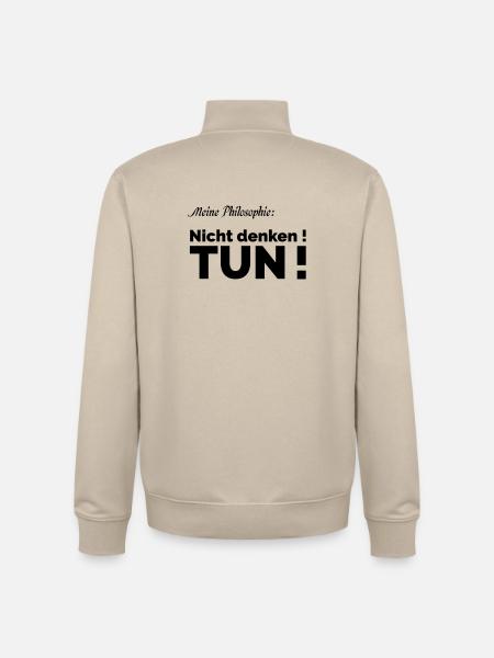 Philosophie - Unisex Organic Zip Sweatshirt von Stanley/Stella - Cremebeige