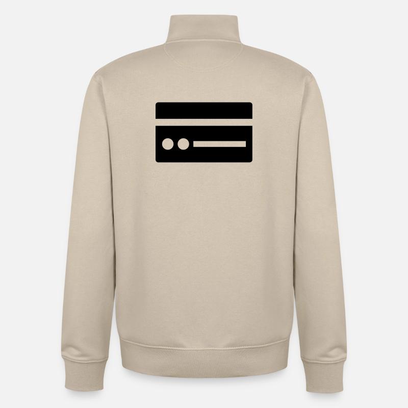 Kreditkarten-Silhouette - Unisex Organic Zip Sweatshirt von Stanley/Stella - Cremebeige