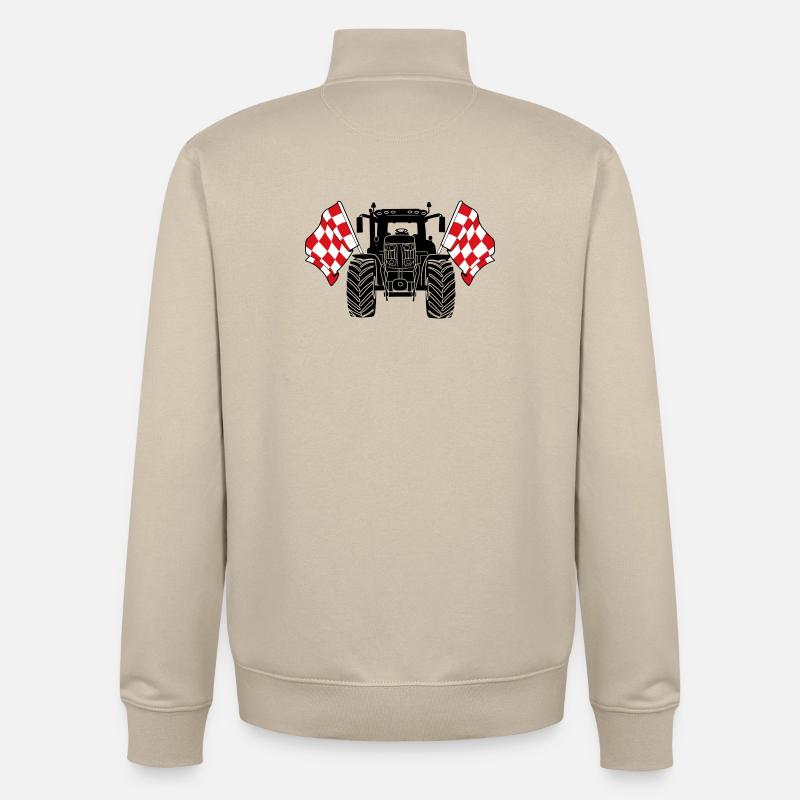 Brabant_Tractor_Pride - Unisex Organic Zip Sweatshirt by Stanley/Stella - desert dust