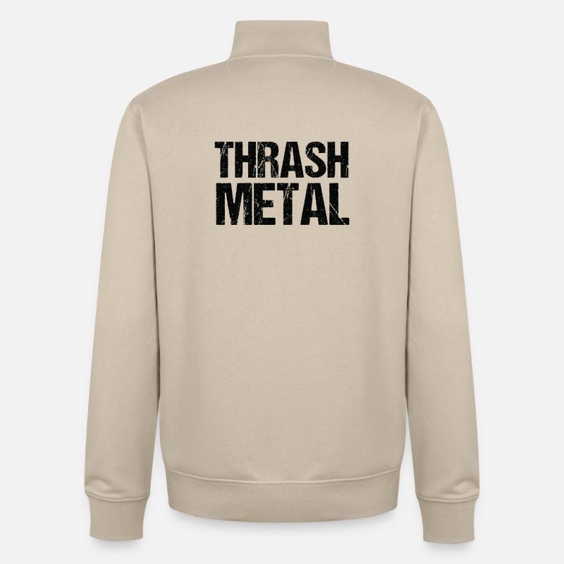 Thrash Metal Bold Typografie - Unisex Organic Zip Sweatshirt von Stanley/Stella - Cremebeige