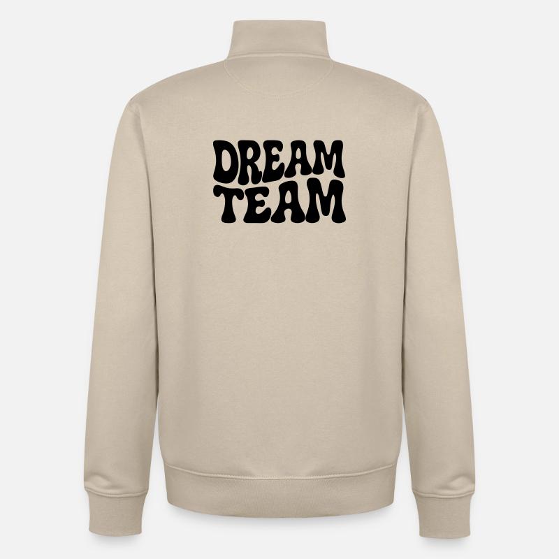 Dream Team siebziger funky groovy  - Unisex Organic Zip Sweatshirt von Stanley/Stella - Cremebeige