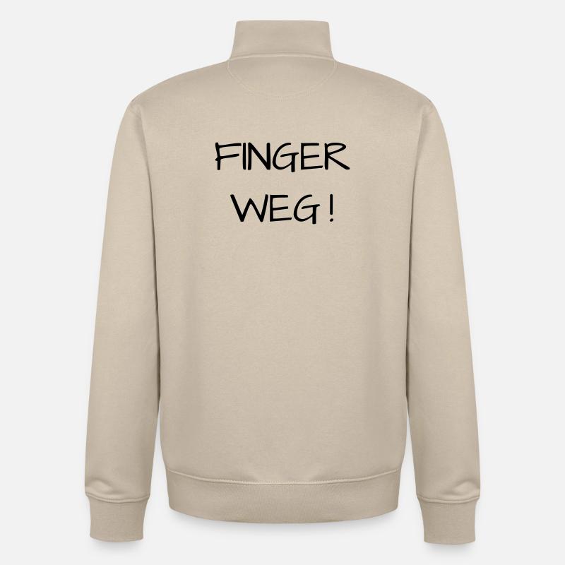 Restez à l'écart! - Sweat zippé unisexe en coton bio Stanley/Stella - beige crème