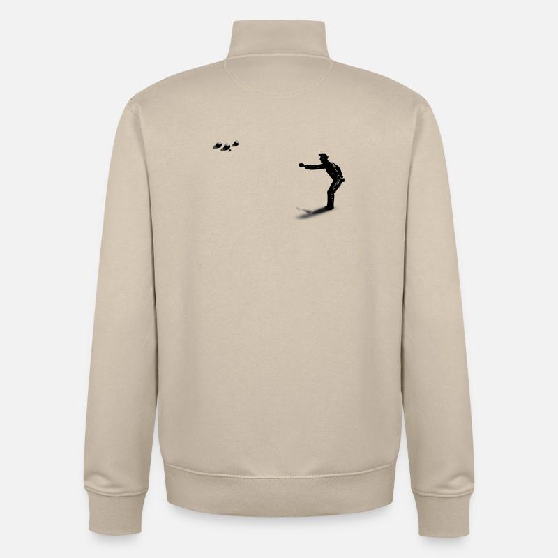 petanque - Sweat zippé unisexe en coton bio Stanley/Stella - beige crème