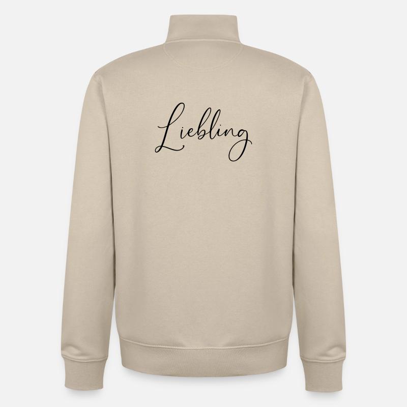 Darling / Conception d’écriture manuscrite - Sweat zippé unisexe en coton bio Stanley/Stella - beige crème