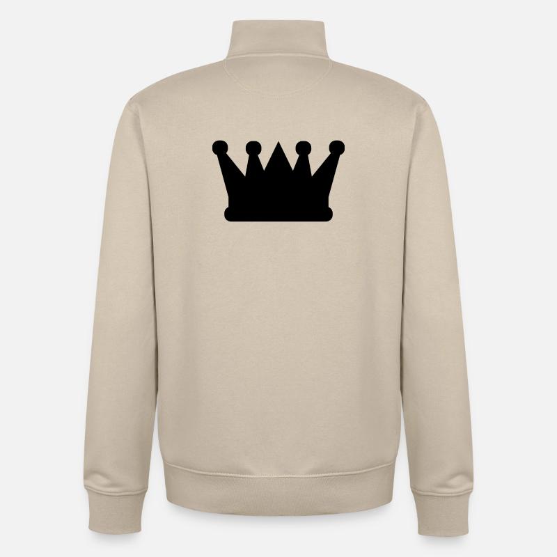 Couronne - Sweat zippé unisexe en coton bio Stanley/Stella - beige crème
