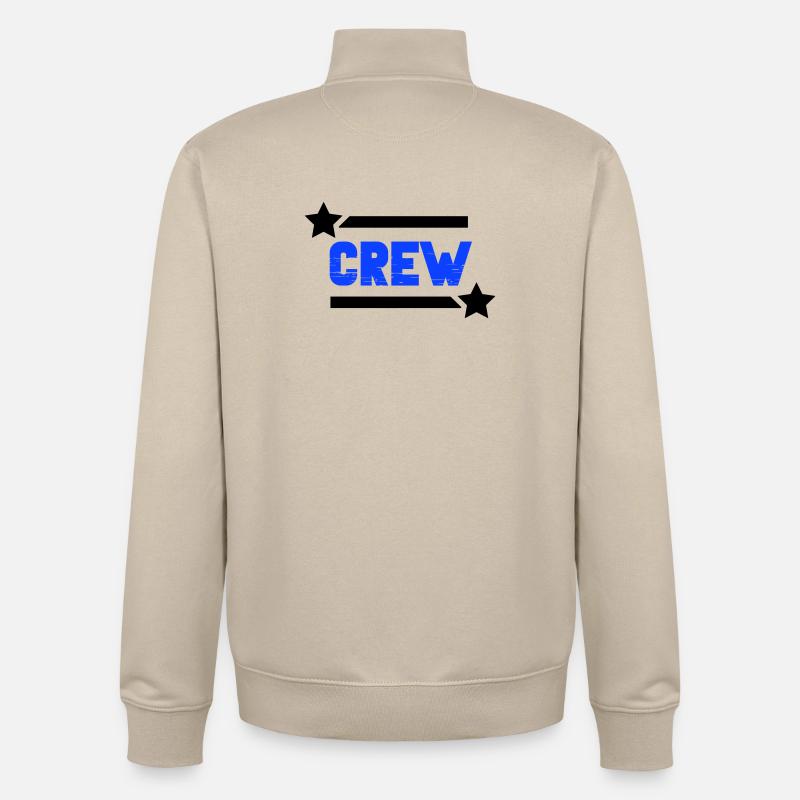 crew_-2- - Sweat zippé unisexe en coton bio Stanley/Stella - beige crème