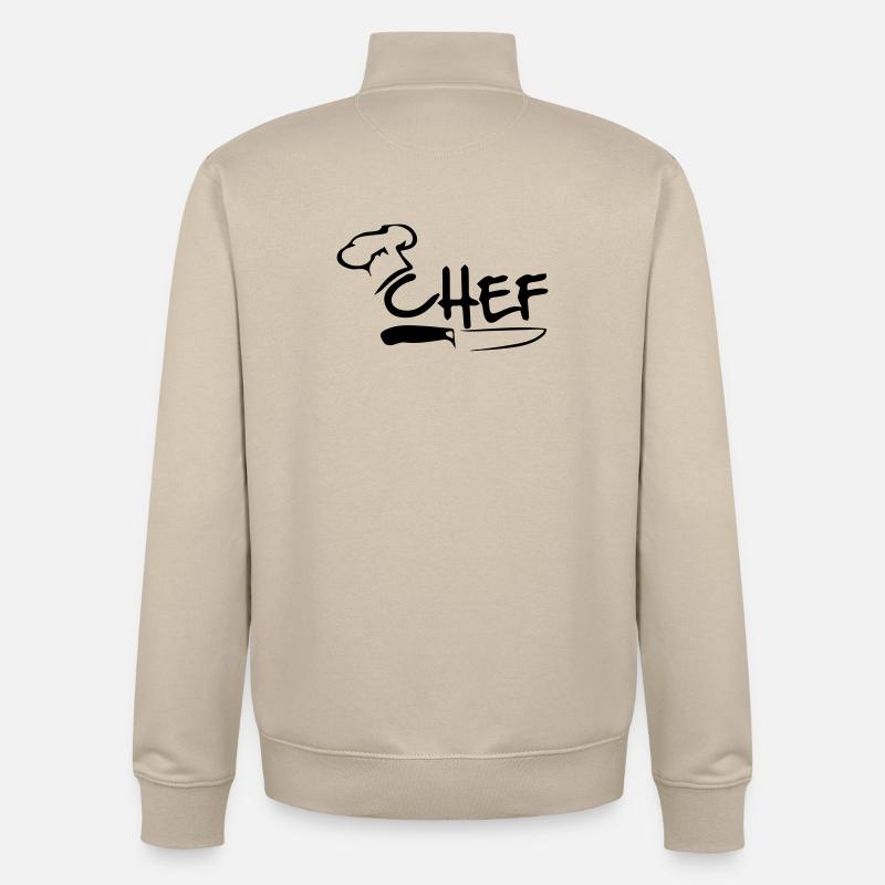Chefkoch - Unisex Organic Zip Sweatshirt von Stanley/Stella - Cremebeige