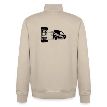 Achats en ligne et livraison de voiture - Sweat zippé unisexe en coton bio Stanley/Stella - beige crème - Dos - AI Model Male 185 dark (185cm)