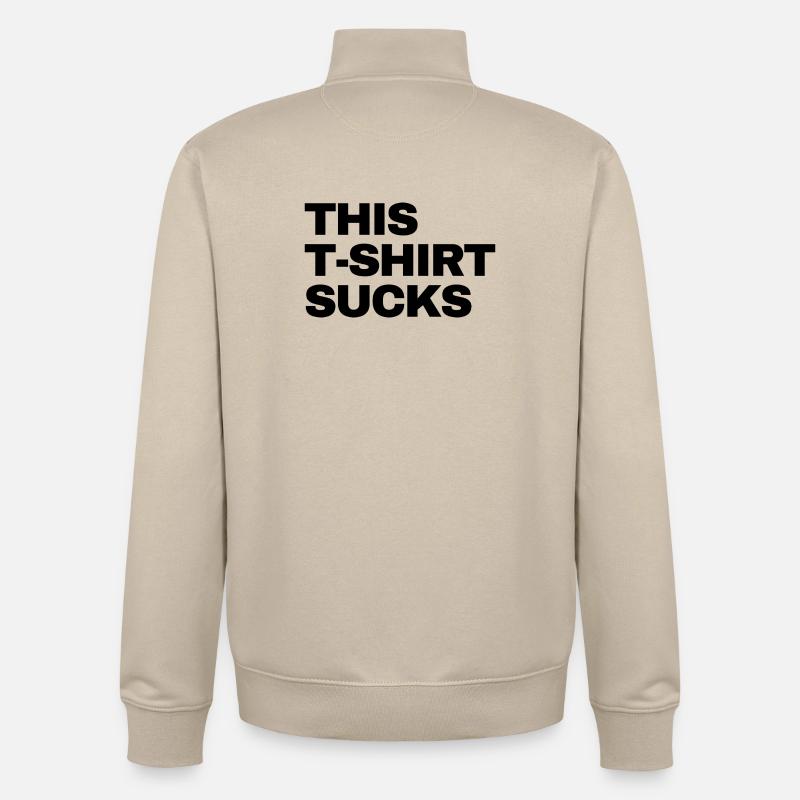 this Tshirt sucks - Unisex Organic Zip Sweatshirt von Stanley/Stella - Cremebeige