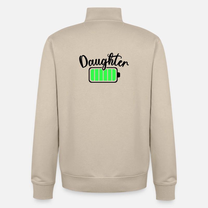 Neon Bar Equalizer Pattern - Unisex Organic Zip Sweatshirt by Stanley/Stella - desert dust
