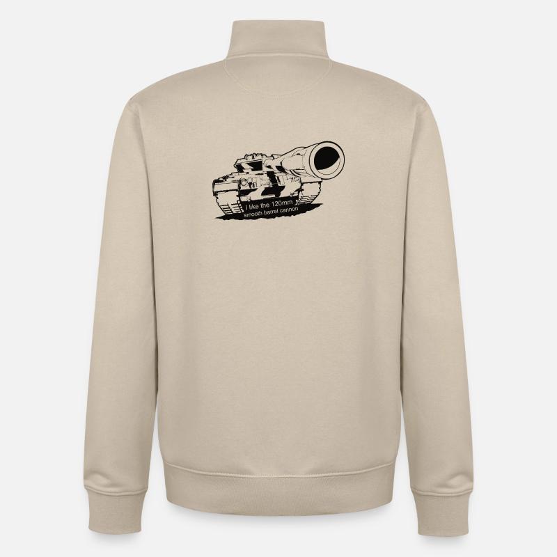 Léopard - Sweat zippé unisexe en coton bio Stanley/Stella - beige crème
