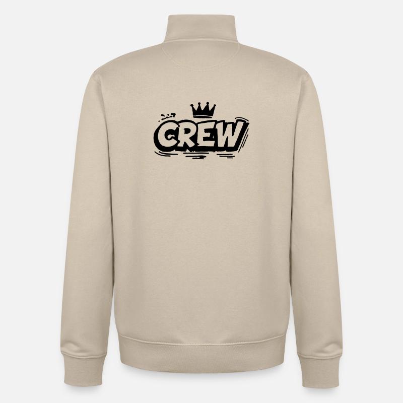 Graffiti d’un membre de l’équipe - Sweat zippé unisexe en coton bio Stanley/Stella - beige crème