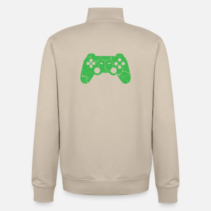 Controller Gaming - Unisex Organic Zip Sweatshirt by Stanley/Stella - desert dust