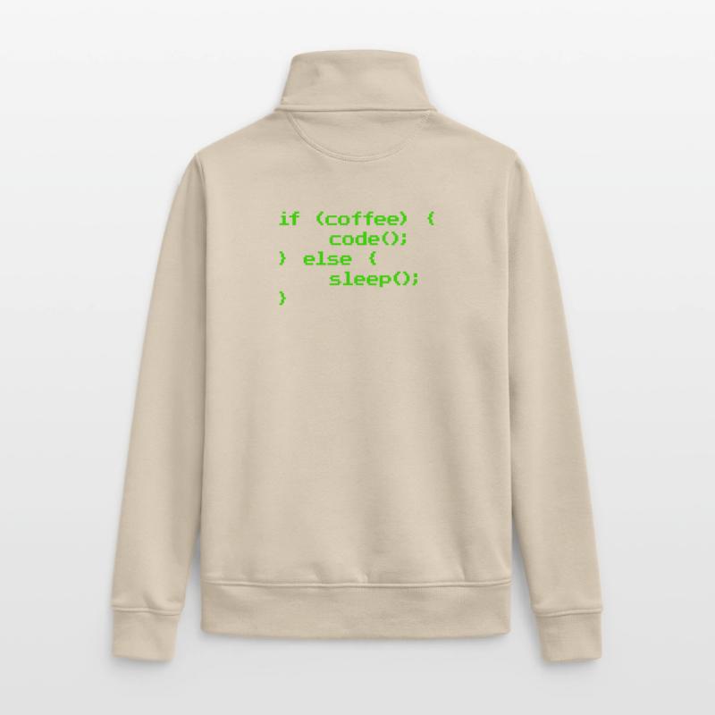 Kein Kaffee Kein Code Programmierer Informatiker Unisex Organic Zip Sweatshirt von Stanley/Stella