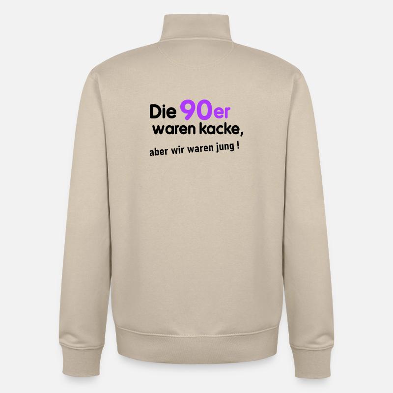 90er waren kacke - Unisex Organic Zip Sweatshirt von Stanley/Stella - Cremebeige