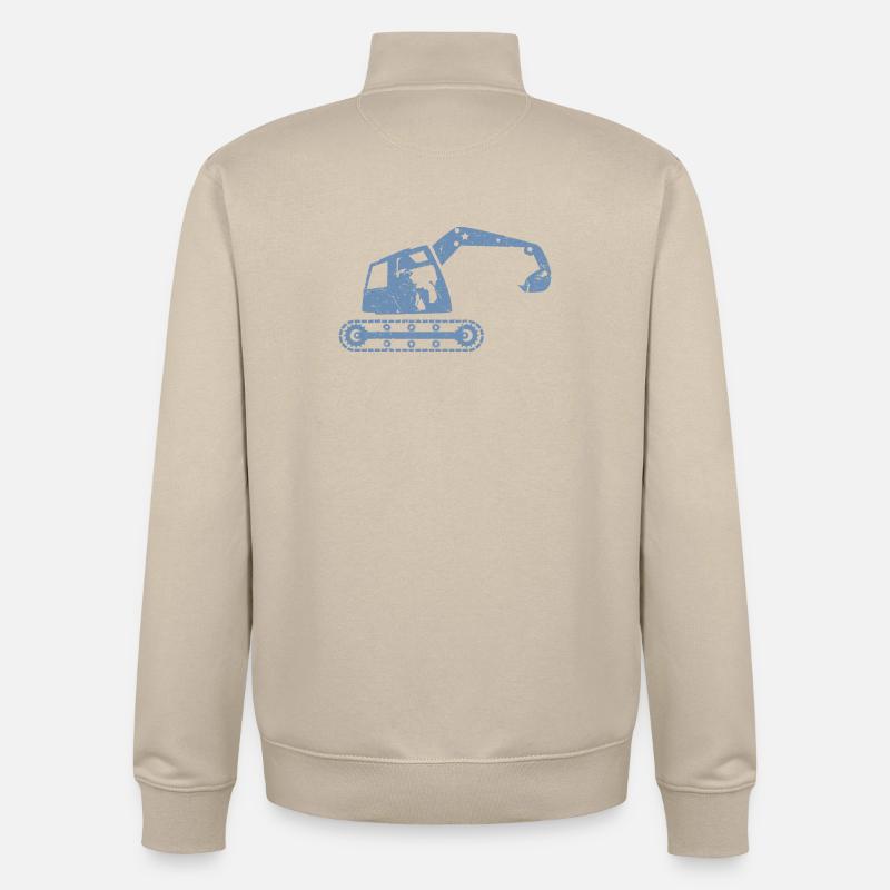 Bagger Baggerfahrer Baugeräteführer – - Unisex Organic Zip Sweatshirt von Stanley/Stella - Cremebeige