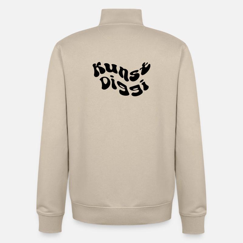 Kunst Diggi - Unisex Organic Zip Sweatshirt von Stanley/Stella - Cremebeige