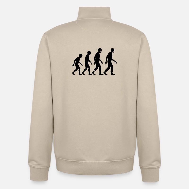 Zombie Evolution - Unisex Organic Zip Sweatshirt von Stanley/Stella - Cremebeige