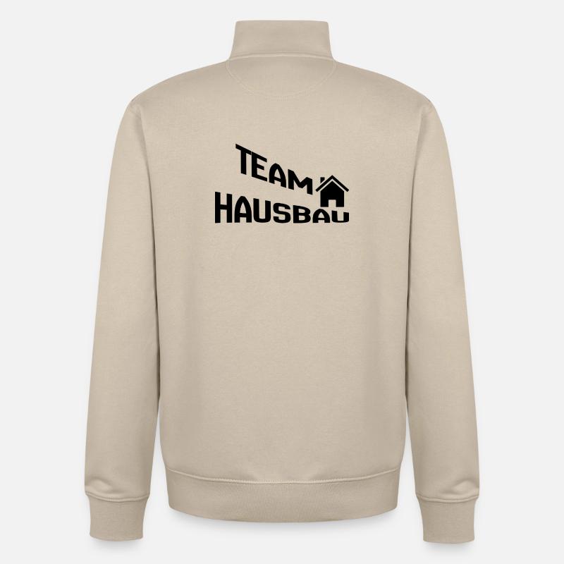 Construction de maisons d’équipe - Sweat zippé unisexe en coton bio Stanley/Stella - beige crème