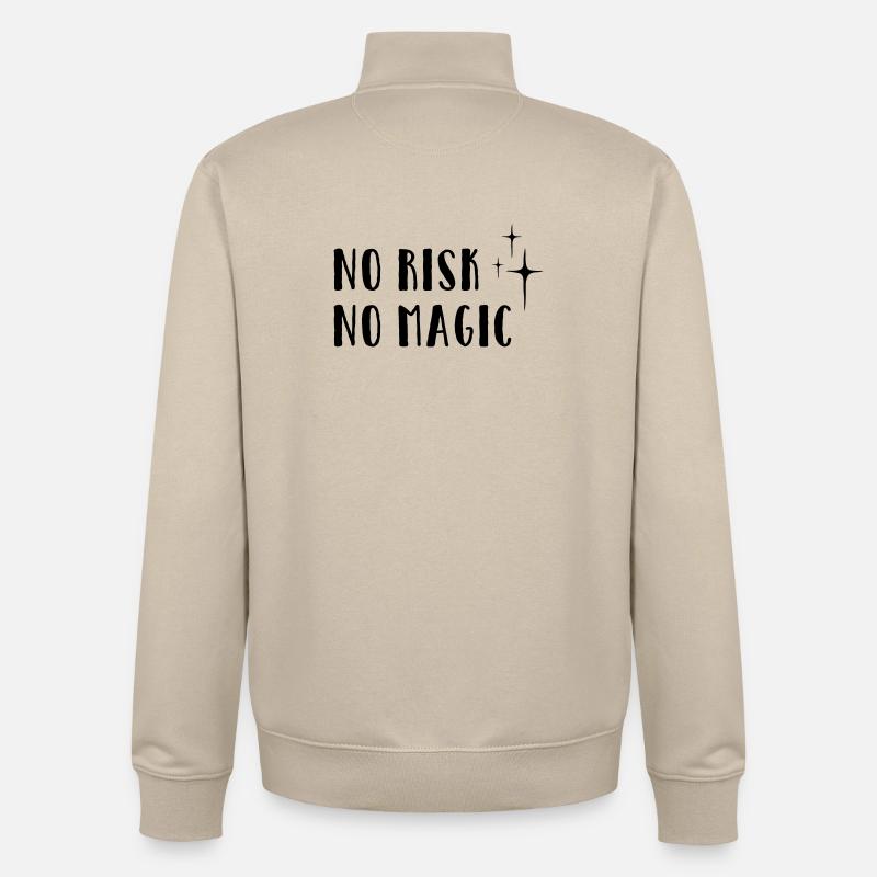 No Risk – No Magic - Unisex Organic Zip Sweatshirt von Stanley/Stella - Cremebeige