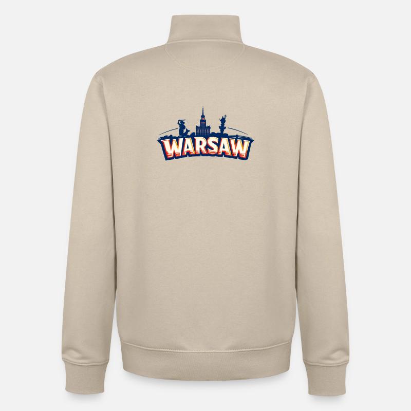 Varsovie - Sweat zippé unisexe en coton bio Stanley/Stella - beige crème