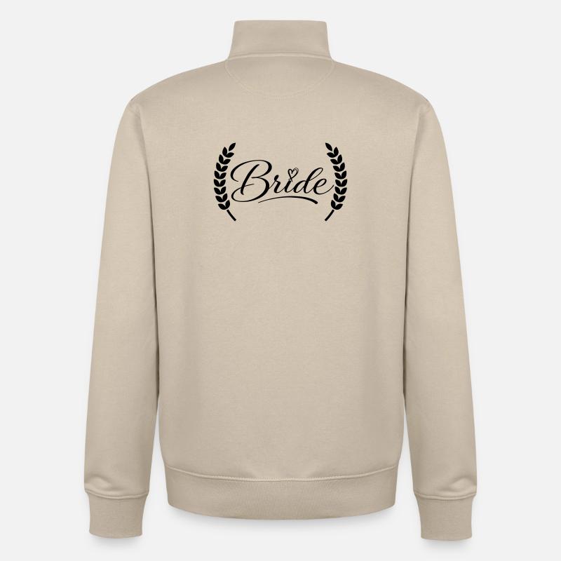 Mariée - Sweat zippé unisexe en coton bio Stanley/Stella - beige crème