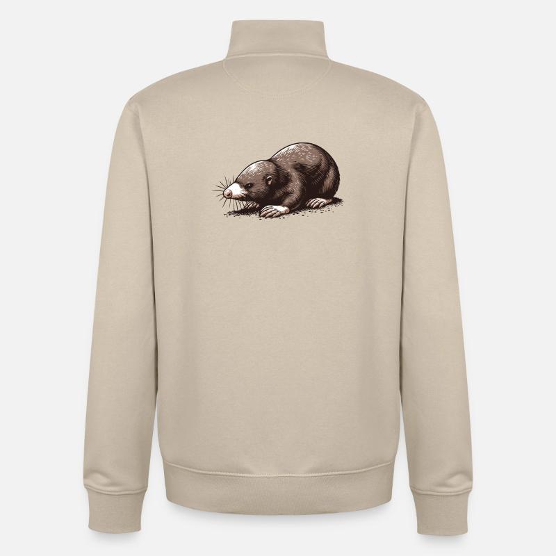 Mole - Unisex Organic Zip Sweatshirt by Stanley/Stella - desert dust