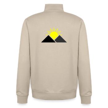 Sonne Berge Landschaft - Unisex Organic Zip Sweatshirt von Stanley/Stella - Cremebeige - Hinten - AI Model Male 185 dark (185cm)