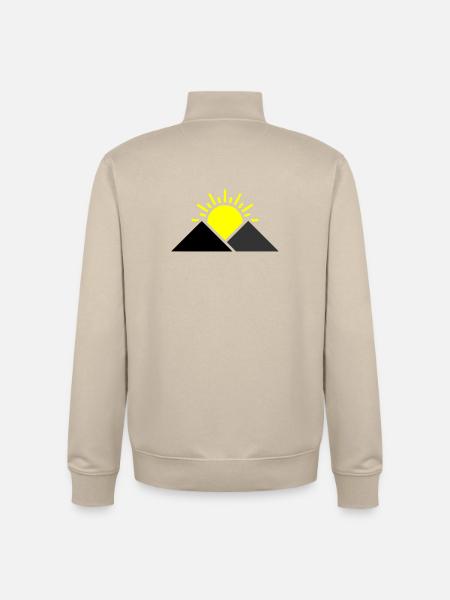 Sun Mountains Landscape - Unisex Organic Zip Sweatshirt by Stanley/Stella - desert dust