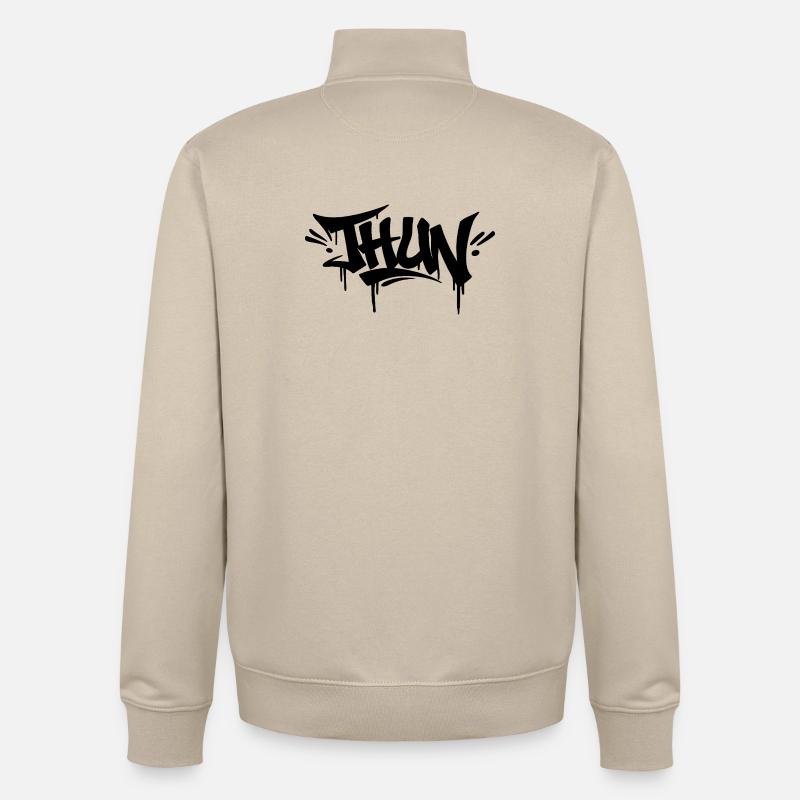 Journée du graffiti de Thun Bern - Sweat zippé unisexe en coton bio Stanley/Stella - beige crème