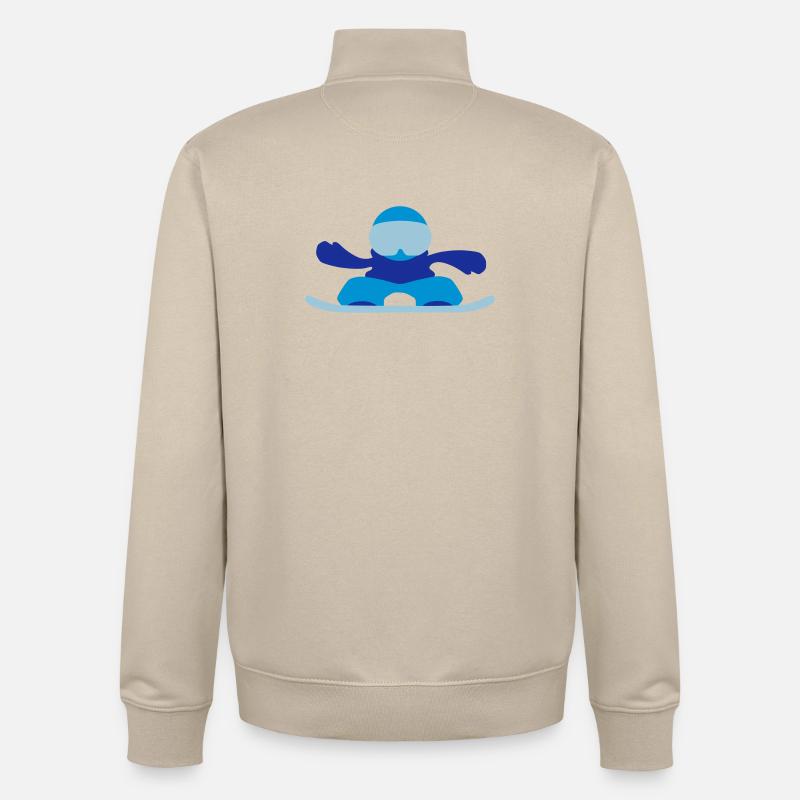 snowboardeuse - Sweat zippé unisexe en coton bio Stanley/Stella - beige crème