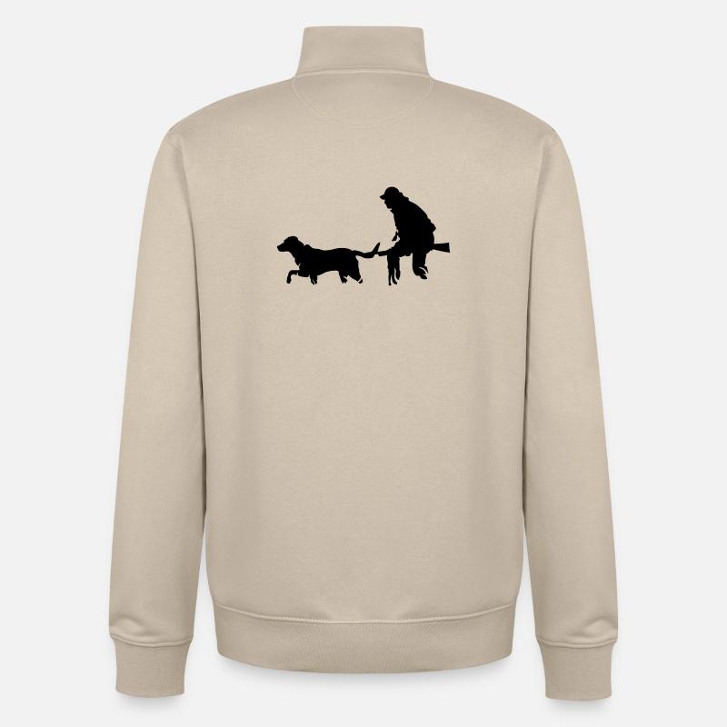 Hunter - Sweat zippé unisexe en coton bio Stanley/Stella - beige crème