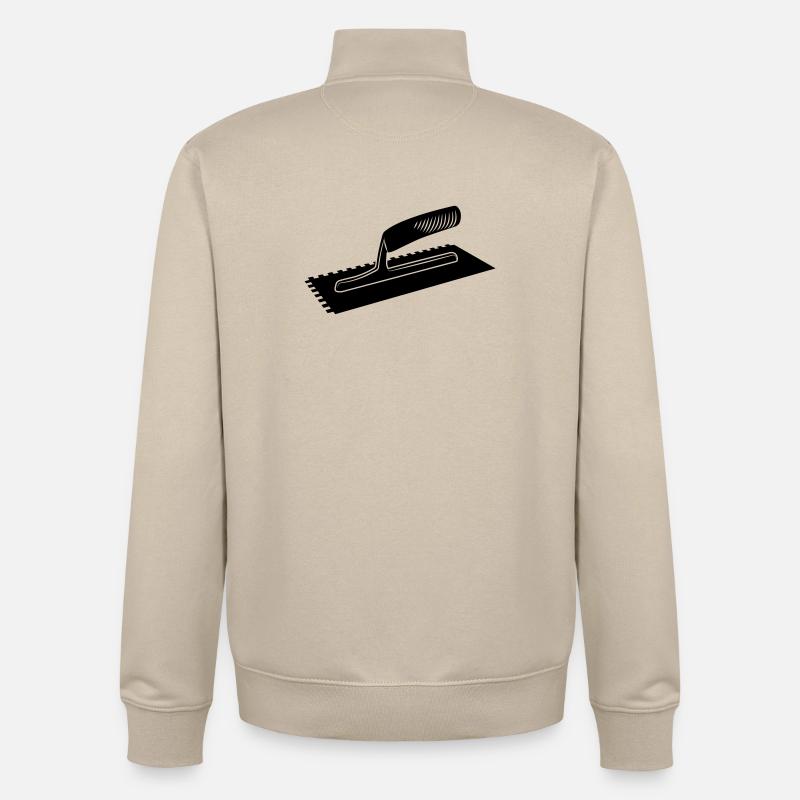 Fliesenkleber oder Leimkamm - Unisex Organic Zip Sweatshirt von Stanley/Stella - Cremebeige