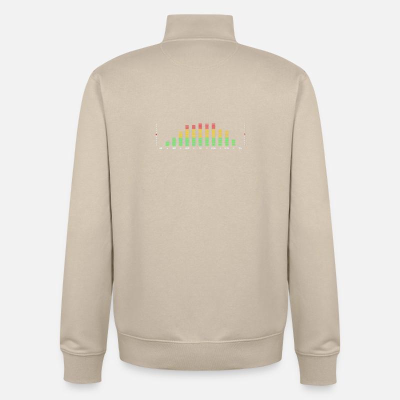 Rainbow Equalizer Pulse - Unisex Organic Zip Sweatshirt by Stanley/Stella - desert dust