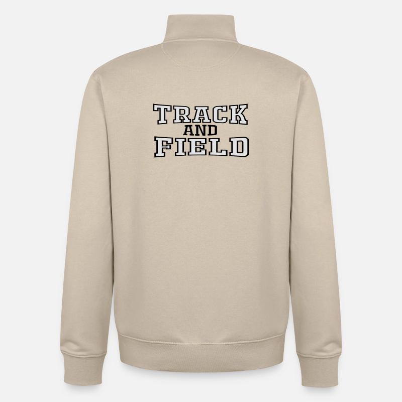 Track and Field - Sweat zippé unisexe en coton bio Stanley/Stella - beige crème