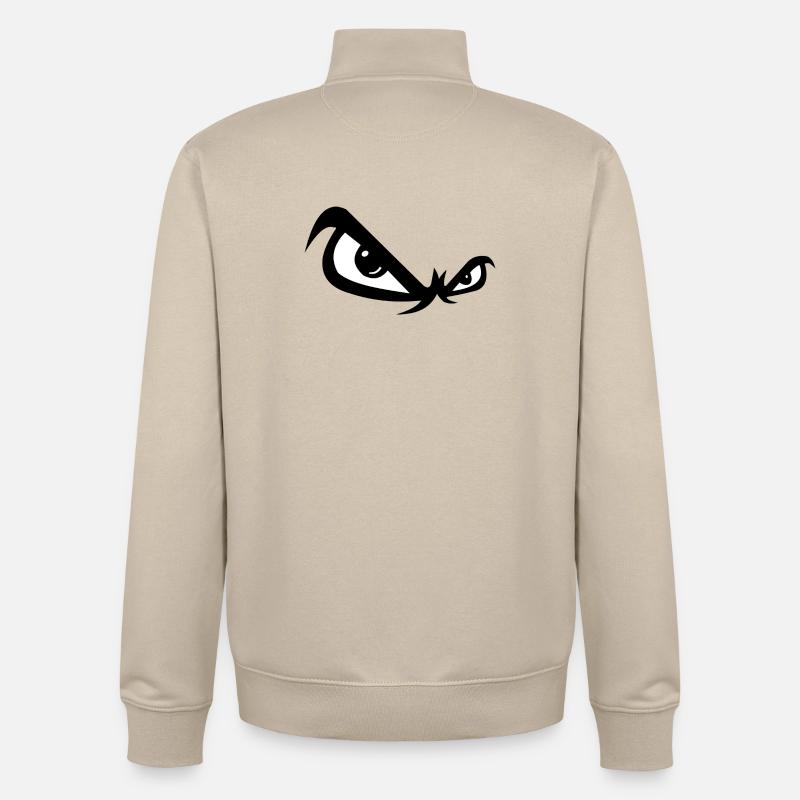 Böse Blick - Unisex Organic Zip Sweatshirt von Stanley/Stella - Cremebeige